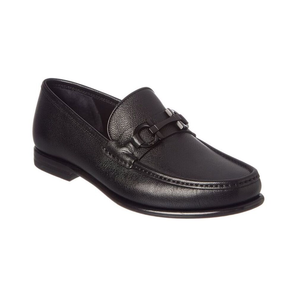 Ferragamo Crown Gancini Bit Leather Loafer